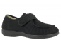 Preview: Varomed Hausschuh mit Stretch und Klettverschluss schwarz
