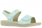 Preview: Damen Sandale July mit Klettverschluss in Weite H hellblau
