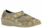 Preview: Varomed Damen Klett Hausschuh Weite H Anna braun-gold