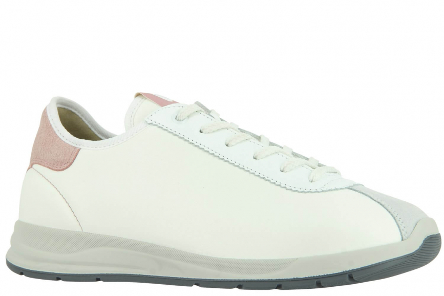 Varomed Damen Hallux Sneaker mit Schnürung in weiß rosa