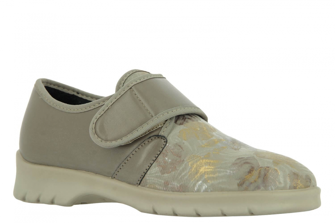 Varomed Damen Hallux Halbschuh mit Klettverschluss tan