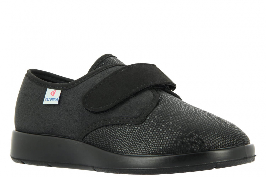 Varomed Hallux Halbschuh mit Klettverschluss schwarz