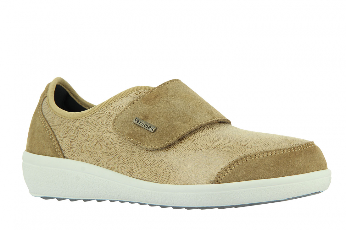Varomed Damen Stretch Klettslipper Freemont goldpuder