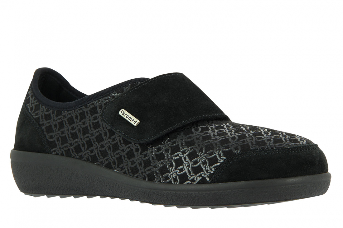 Varomed Damen Stretch Klettslipper Freemont schwarz