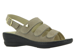 Preview: Damen Sandale mit Stretch in Weite H tan